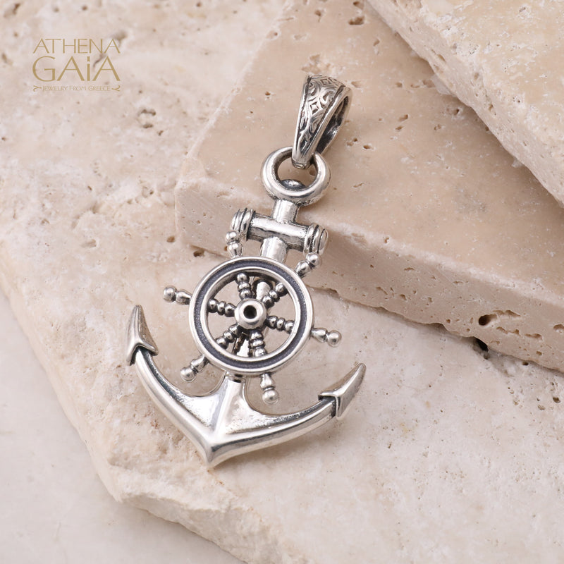 Hellenic Navigator Pendant - Sterling Silver Pendant