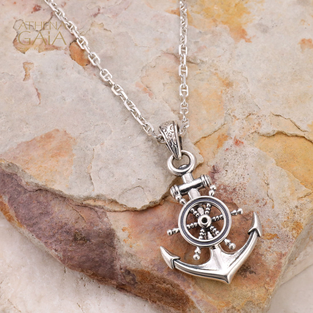 Hellenic Navigator Pendant - Sterling Silver Pendant