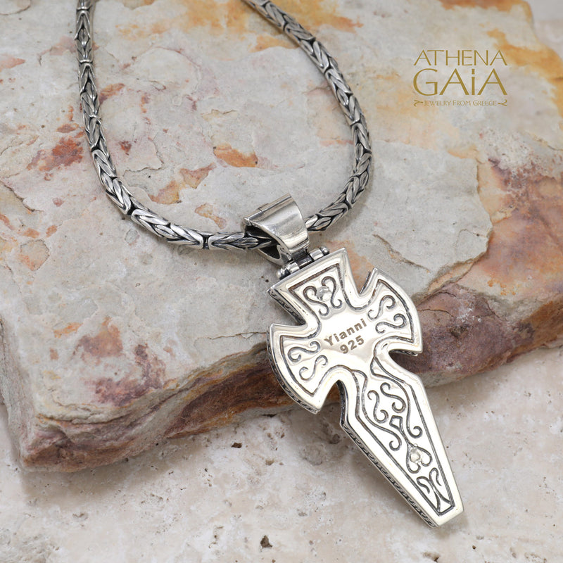 Medieval Latin Cross - Sterling Silver - Cross Necklace