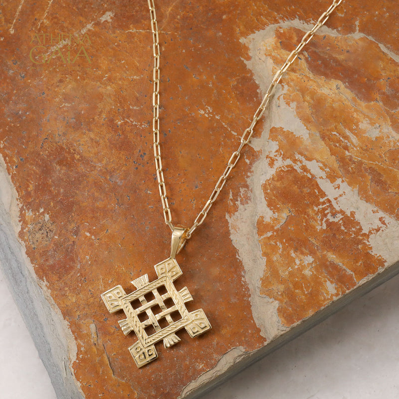 Equinox Reversible Ethiopian Cross - 18k Gold Cross