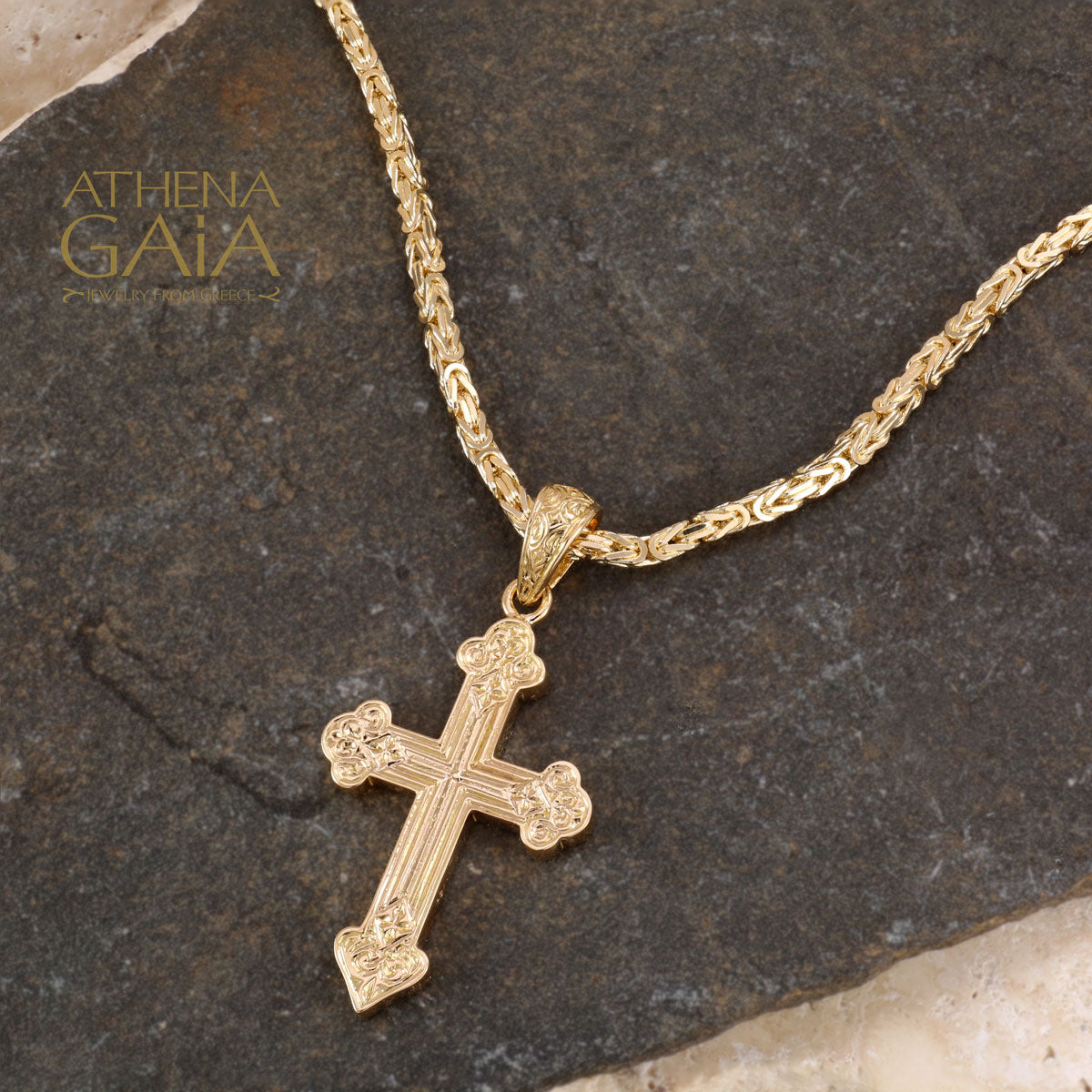 18k Gold Classic Orthodox Cross by Gerochristo — Athena Gaia