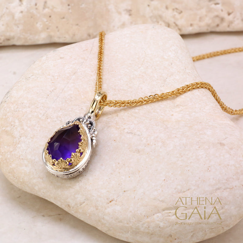 Pop Rocks Teardrop Pendant - 18k Gold Pendant