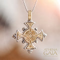 The Maltese Cross (Large) - 18k Gold & Sterling Silver - Cross Necklace