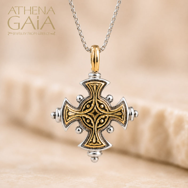 The Maltese Cross (Small)- 18k Gold & Sterling Silver - Cross Necklace