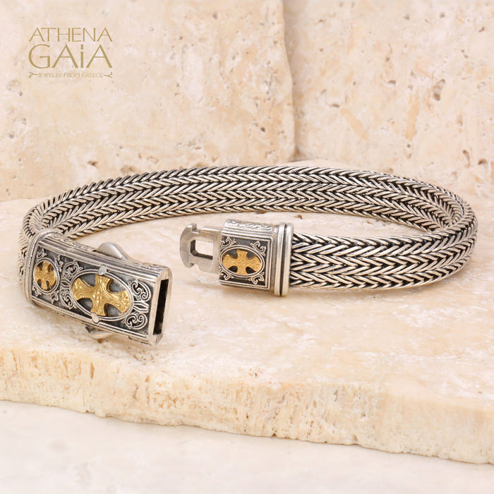 Triple Gold Maltese Strap Bracelet