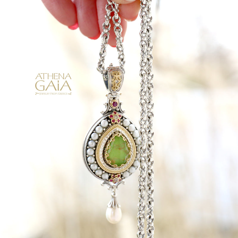 Pop Rocks Megali Droppa Pendant - 18k Gold & Sterling Silver Pendant