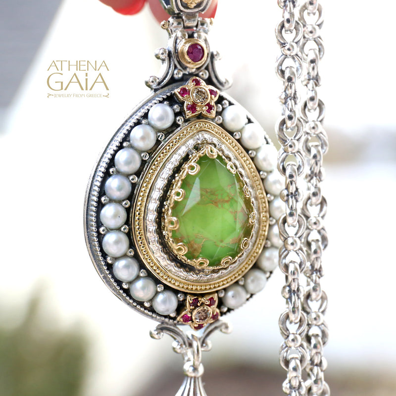 Pop Rocks Megali Droppa Pendant - 18k Gold & Sterling Silver Pendant