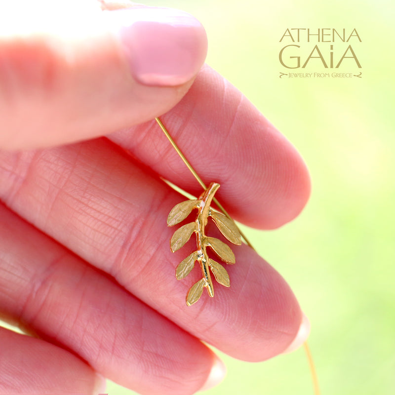 Champion Olive Branch Necklace - 14k Gold Necklace