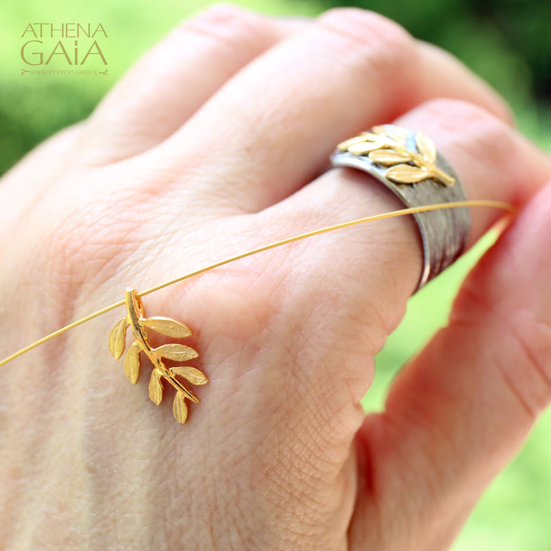 Champion Olive Branch Necklace - 14k Gold Necklace