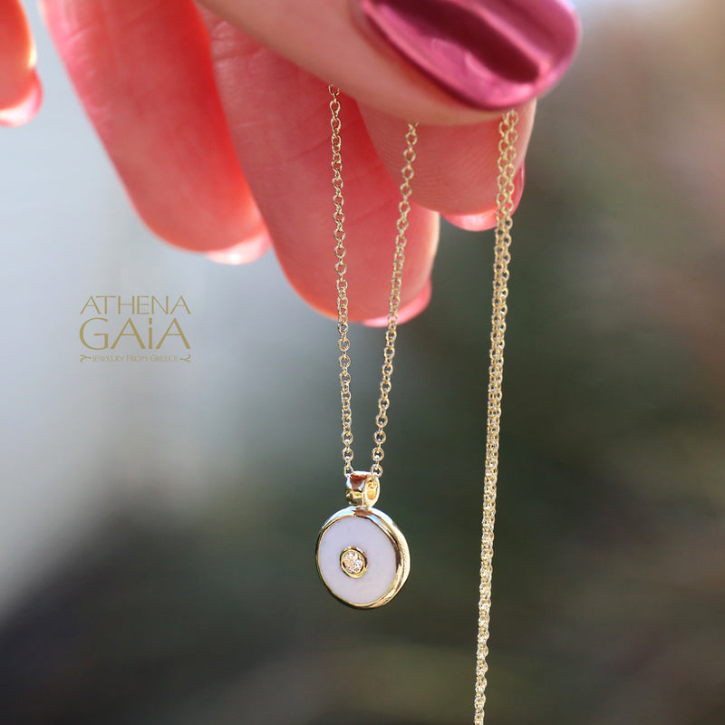 Mati Evil Eye Pendant Necklace - 14k Gold Necklace