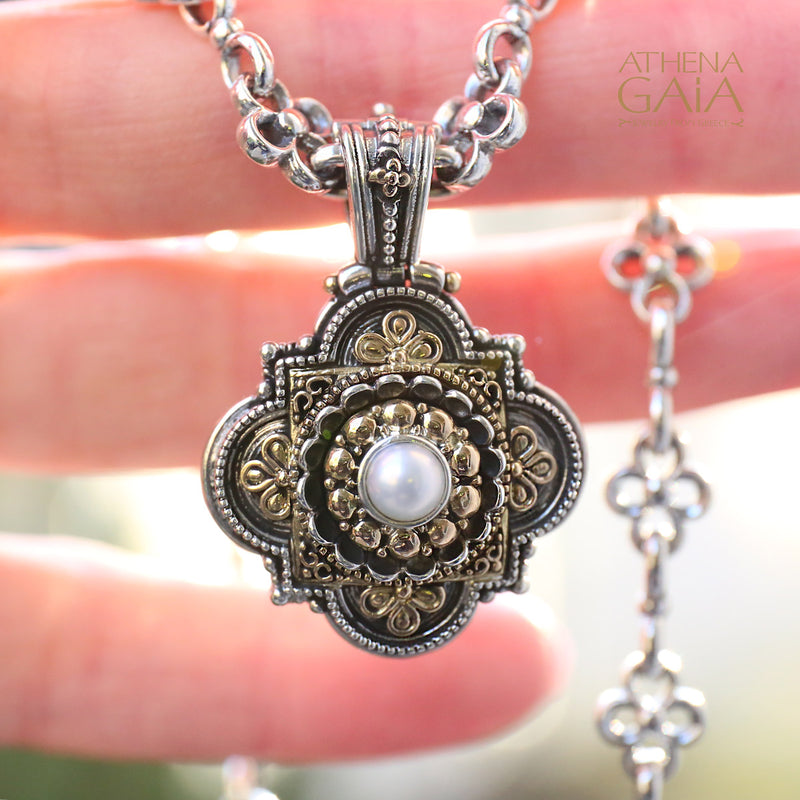 Faith Pendant - 18k Gold & Sterling Silver Pendant