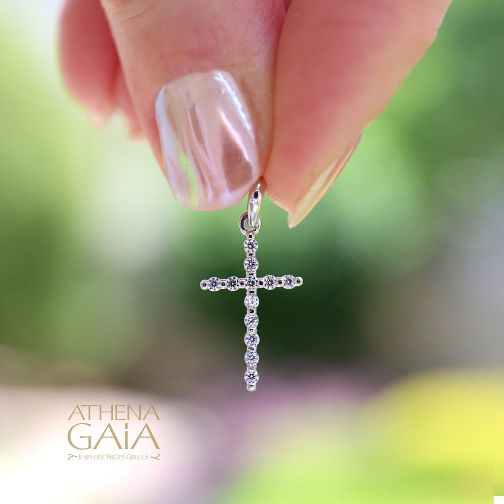 Dash Western Cross - 14k White Gold - Latin Cross (In-Stock)