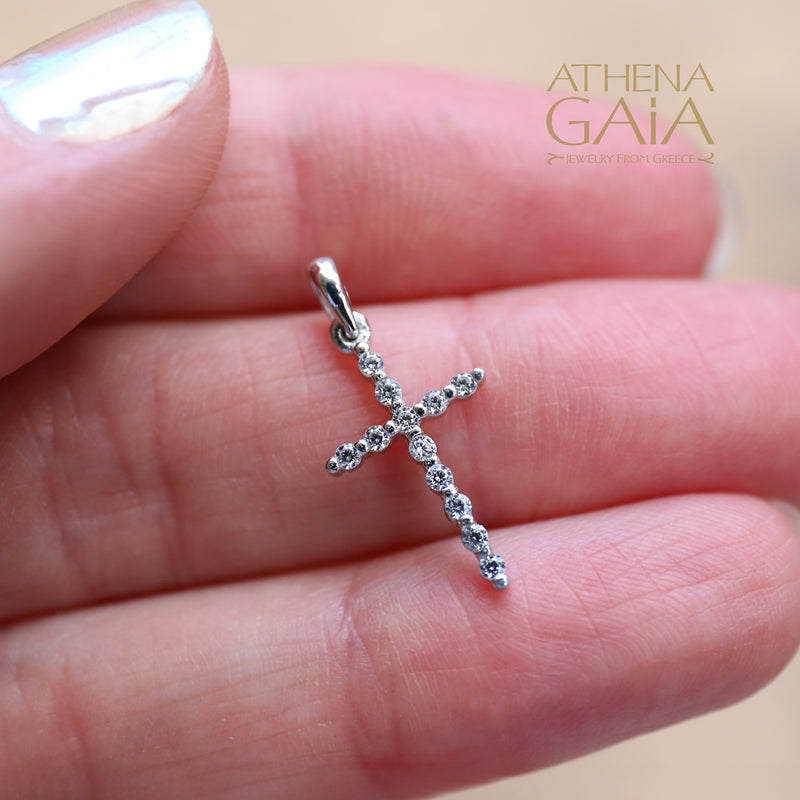 Dash Western Cross - 14k White Gold - Latin Cross (In-Stock)