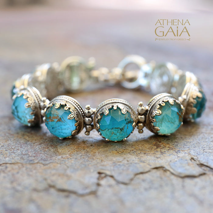 Pop Rocks Large Circle Link Bracelet - Sterling Silver Bracelet