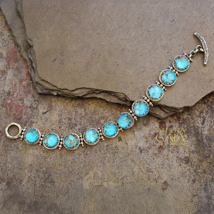 Pop Rocks Large Circle Link Bracelet - Sterling Silver Bracelet