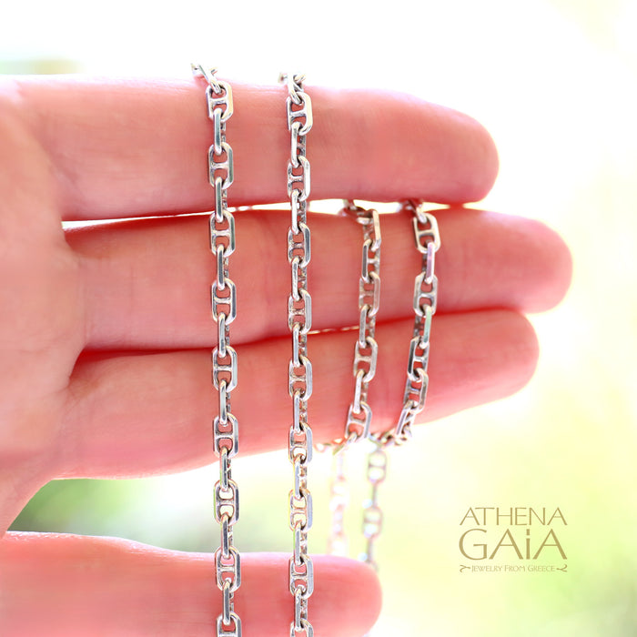 Theta Forzatina Chain - Sterling Silver - 4mm