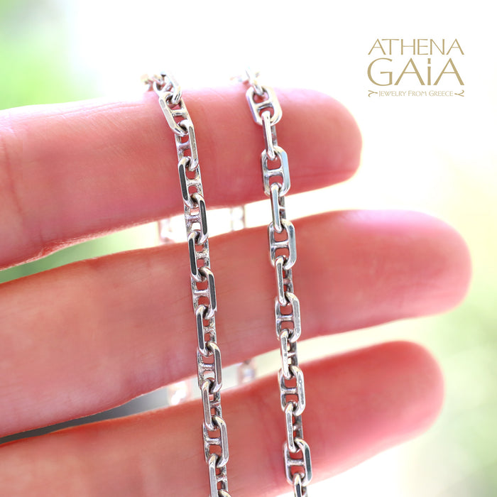 Theta Forzatina Chain - Sterling Silver - 4mm