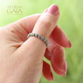 Meadow Breeze Circle Accent Ring - Sterling Silver Ring - Stackable Ring