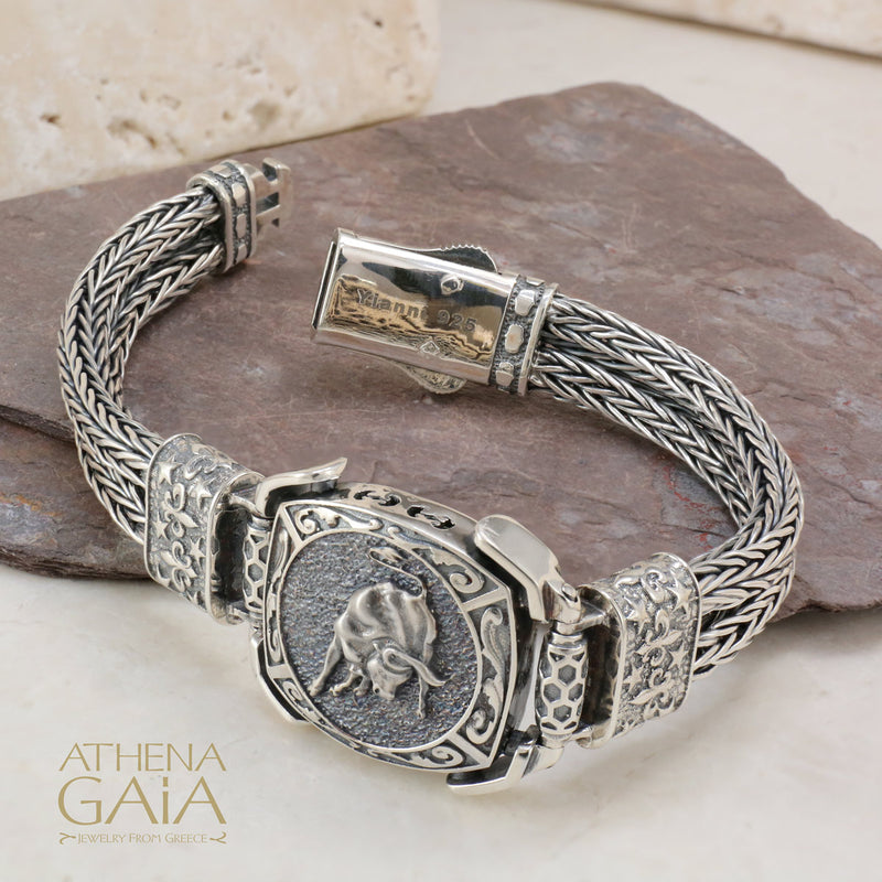 Taurus Byzantine Chain Bracelet - Sterling Silver Bracelet