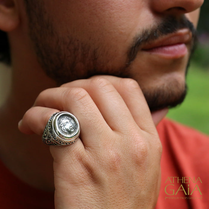 Silver Helios Circle Ring (In-Stock)