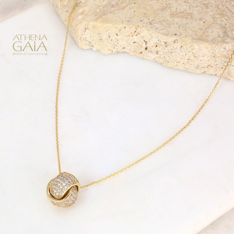 Gordian Knot Necklace - 14k Gold Necklace