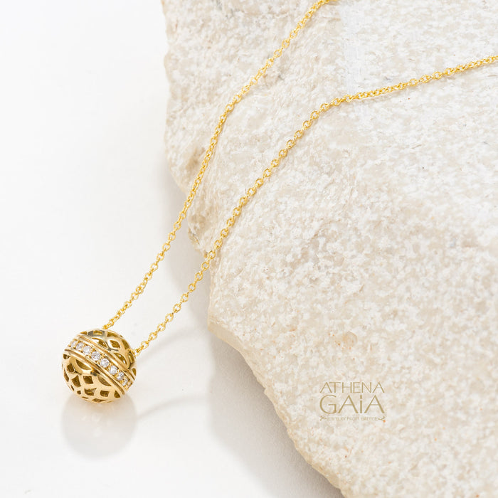 Celestial Equator Pendant Necklace - 18k Gold Necklace