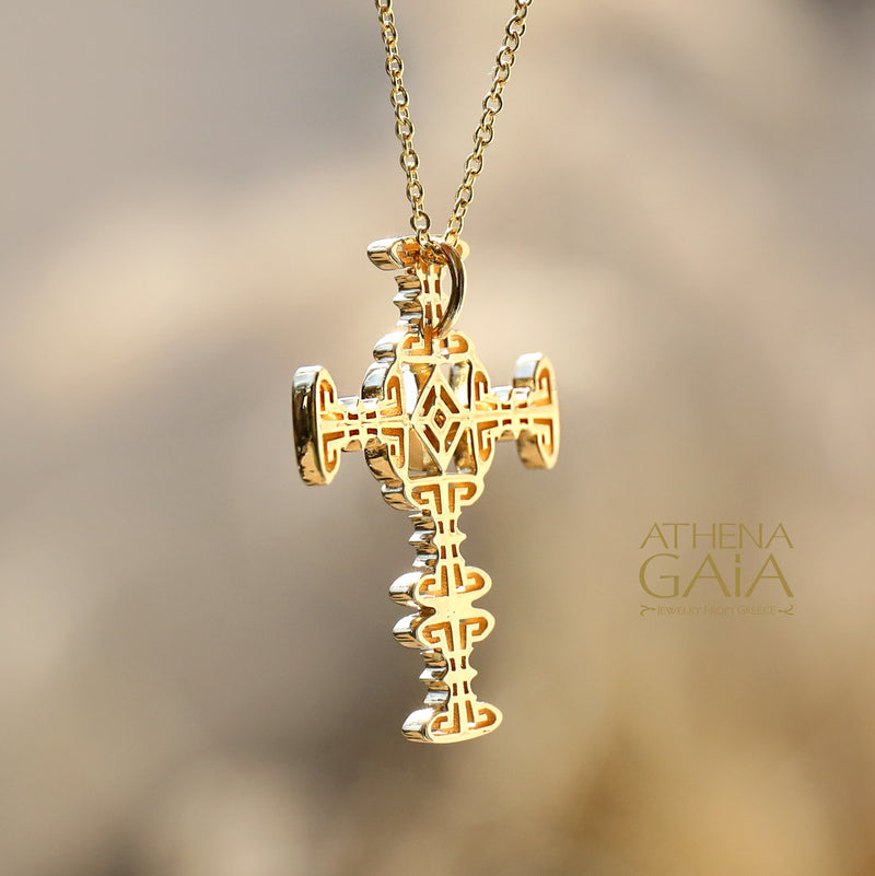 Thracian Cross - 18k Gold - Latin Cross