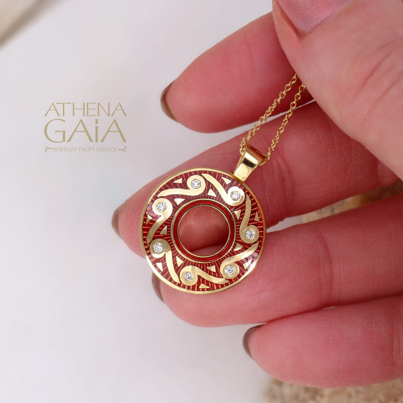 Eternal Diamond 9 Pendant Necklace - 18k Gold