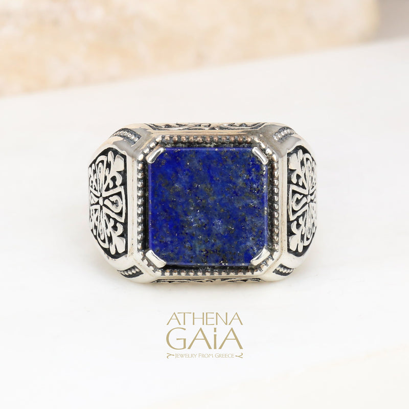 Etched Ring - Sterling Silver Ring - Club Ring