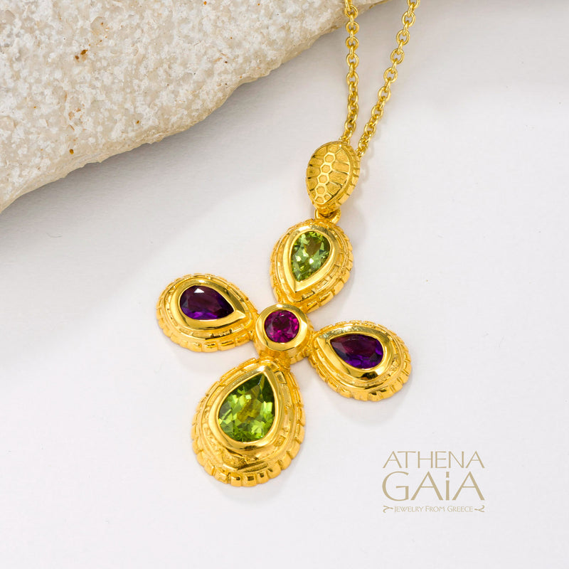 Cosmos Cross - 18k Gold - Byzantine Cross