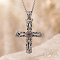 Columns Filigree Orthodox Cross (Medium) - Sterling Silver - Byzantine Cross