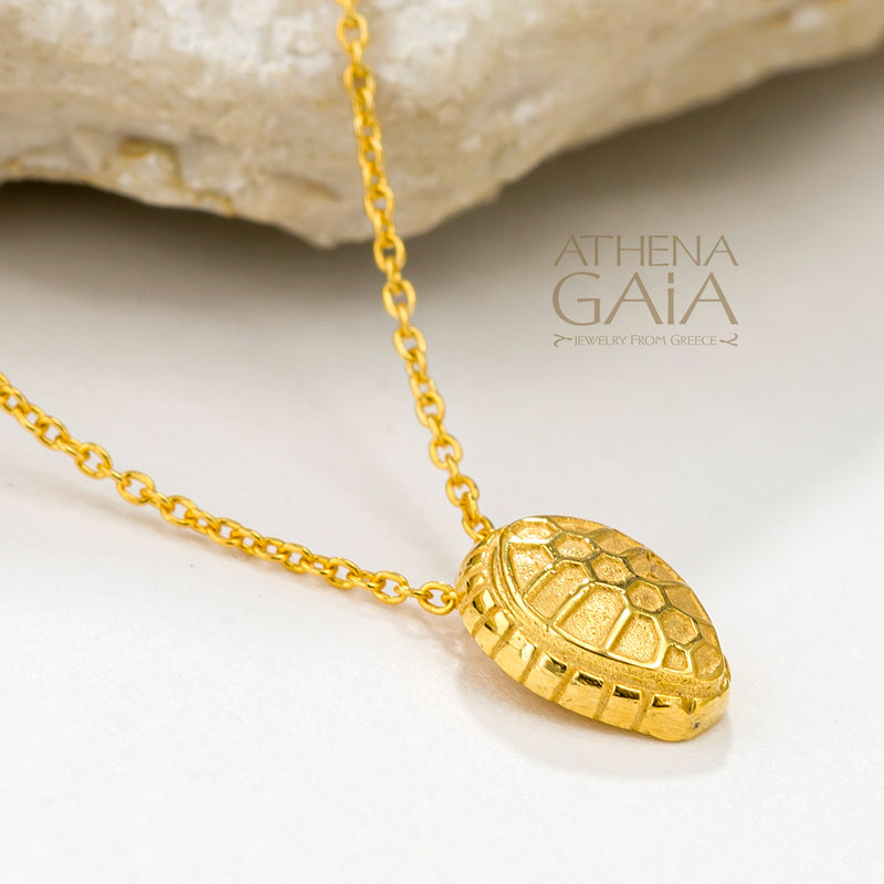 Cosmos Tortoise Pendant Necklace - 18k Gold Necklace