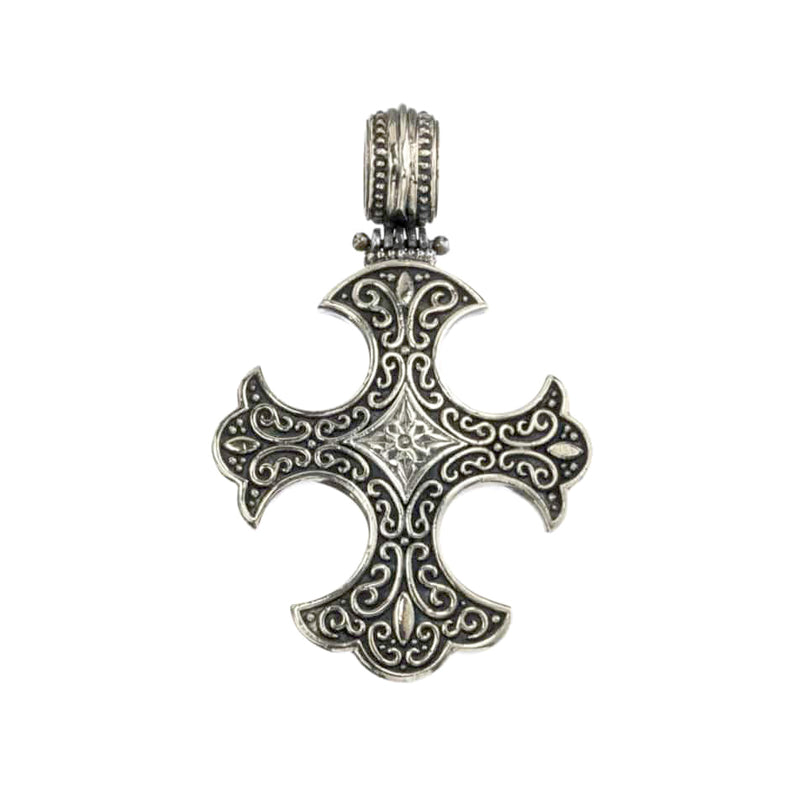 Patmos Flared Cross - Sterling Silver - Cross Necklace