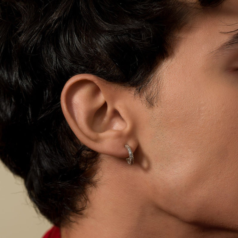 Meadow Breeze Mini Hoop Earrings - Sterling Silver - Unisex Hoops