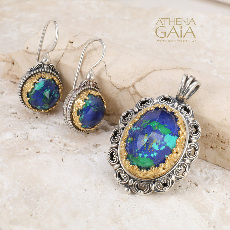 Pop Rocks Dione Round Earrings - Gold Plated Sterling Silver