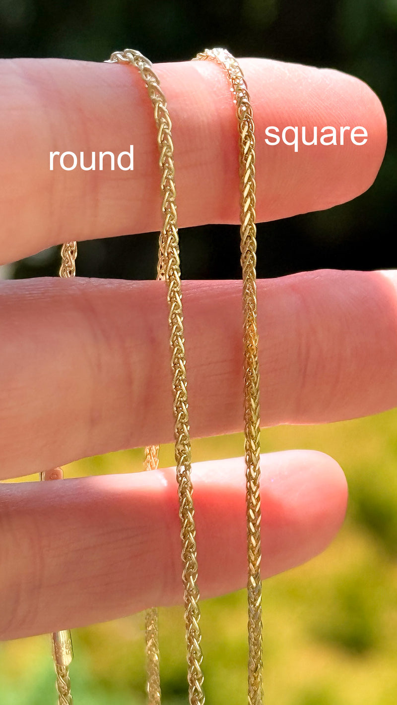 1.7mm 14k Gold Spiga Chain (In-Stock)