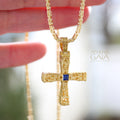 Pillars Orthodox Cross (Medium) - 18k Gold - Byzantine Cross