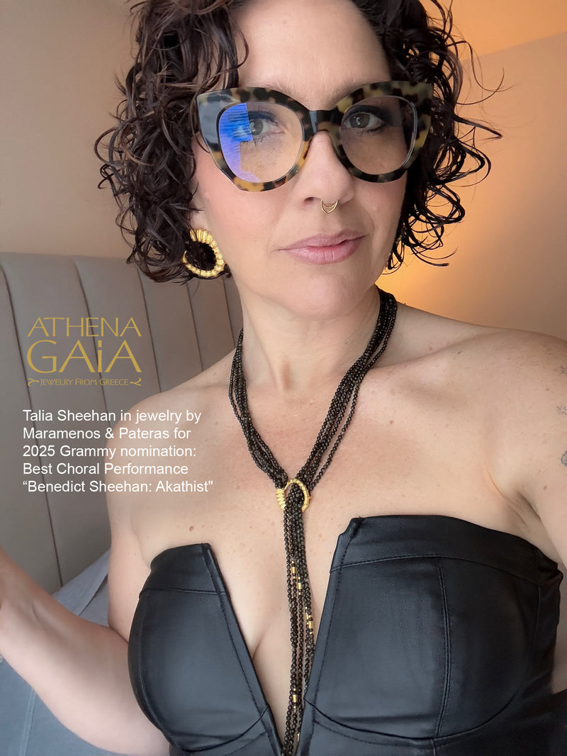 Ram Horn Sapphire River Necklace - 18k Gold Necklace