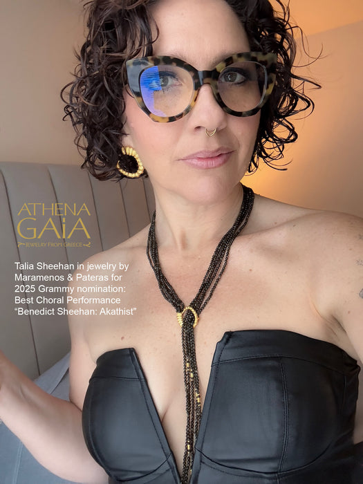 Ram Horn Sapphire River Necklace - 18k Gold Necklace