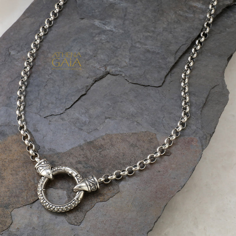 Hinged Loop Charm Chain - Sterling Silver - Pendant Chain