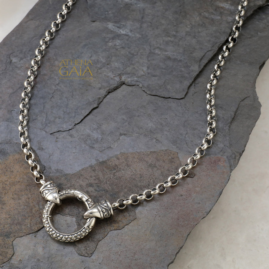 Hinged Loop Charm Chain - Sterling Silver - Pendant Chain