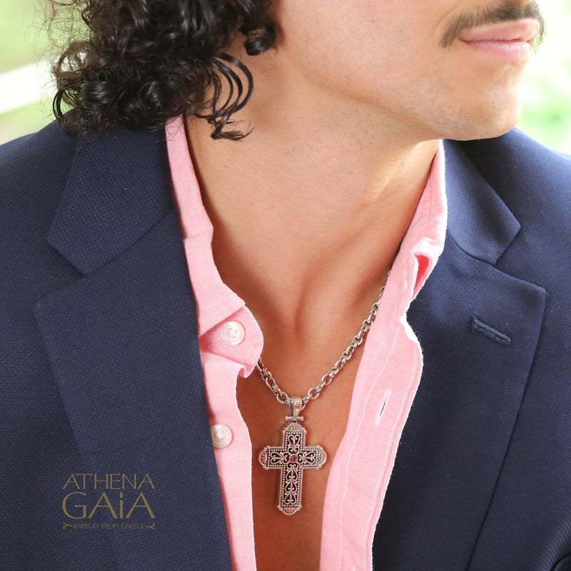 Synergy Latin Cross - Sterling Silver - Orthodox Cross Necklace