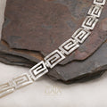 Greek Key Meander Full Necklace - Gold Plated Sterling Silver Necklace