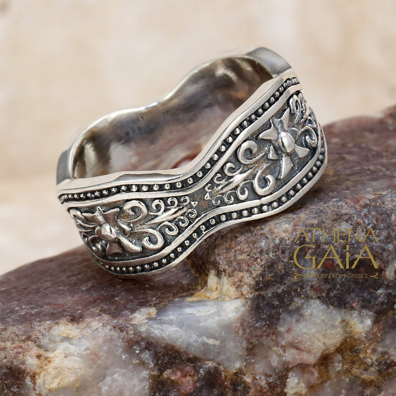 Butterfly Band Ring - Sterling Silver Ring