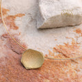 Desert Grain Pendant Necklace (Small) - Gold Plated Sterling Silver Necklace