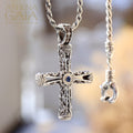 Columns Filigree Orthodox Cross (Large) - Sterling Silver - Byzantine Cross
