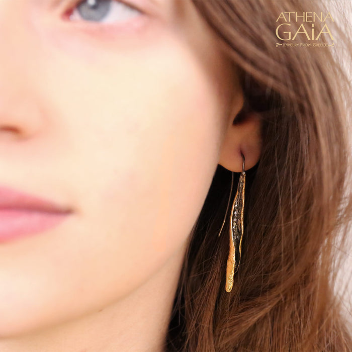 Curled Leaf Pendant - Gold Plated Sterling Silver Necklace (In-Stock)