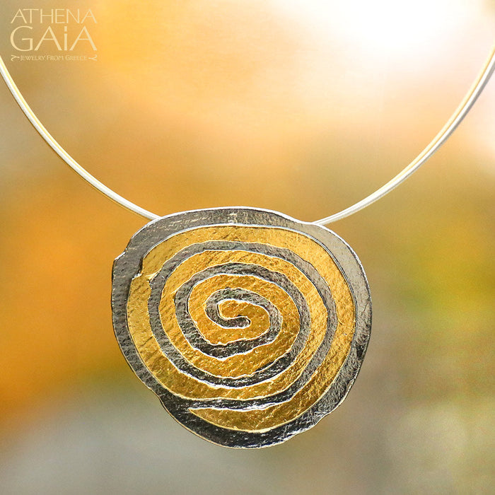 Summer Spiral Pendant and Necklace (FINAL SALE)