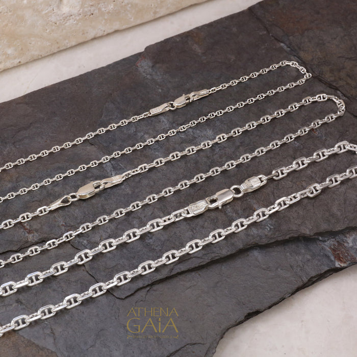 Theta Forzatina (Anchor) Sterling Silver Chain