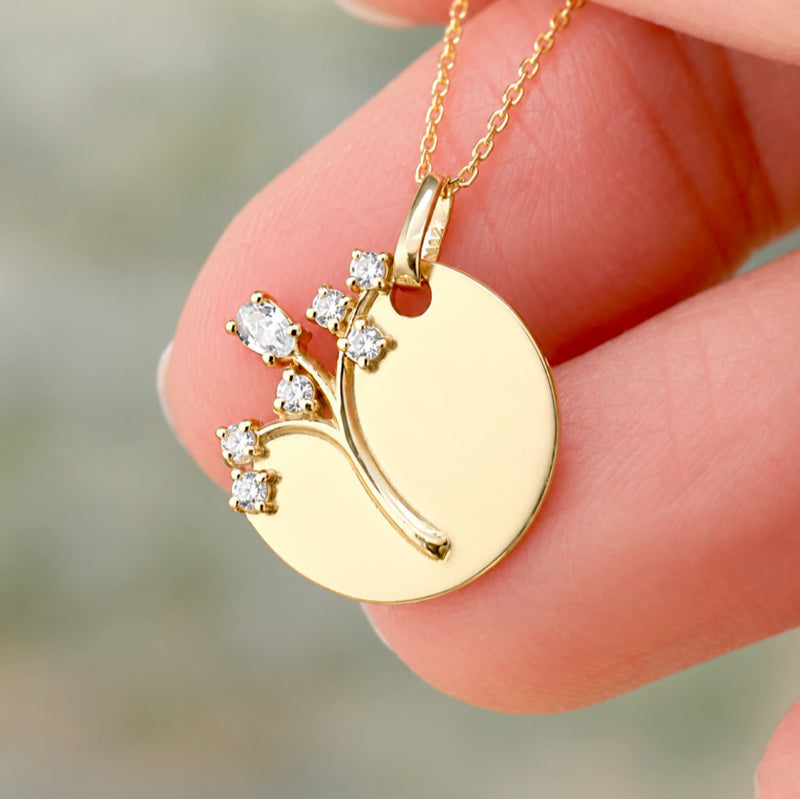 Tree of Life Emergence Necklace - 14k Gold Necklace